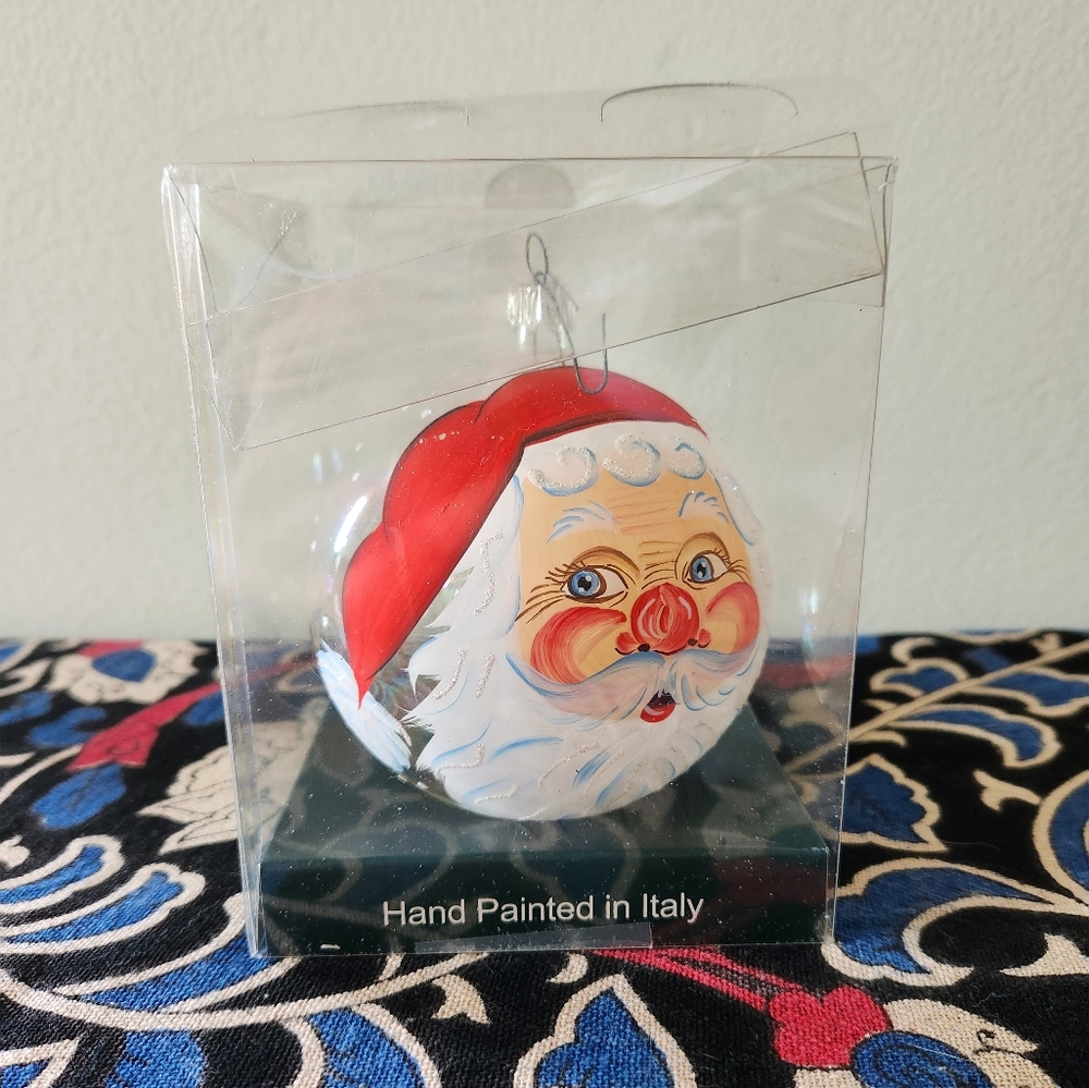 2005 Santa Christmas ornament, hand painted in Italy